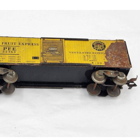 Marx Mar Lines Southern Pacific Lines 35461 Pacific Fruit Express PFE 3555 - Picture 6 of 11